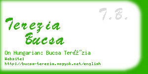 terezia bucsa business card